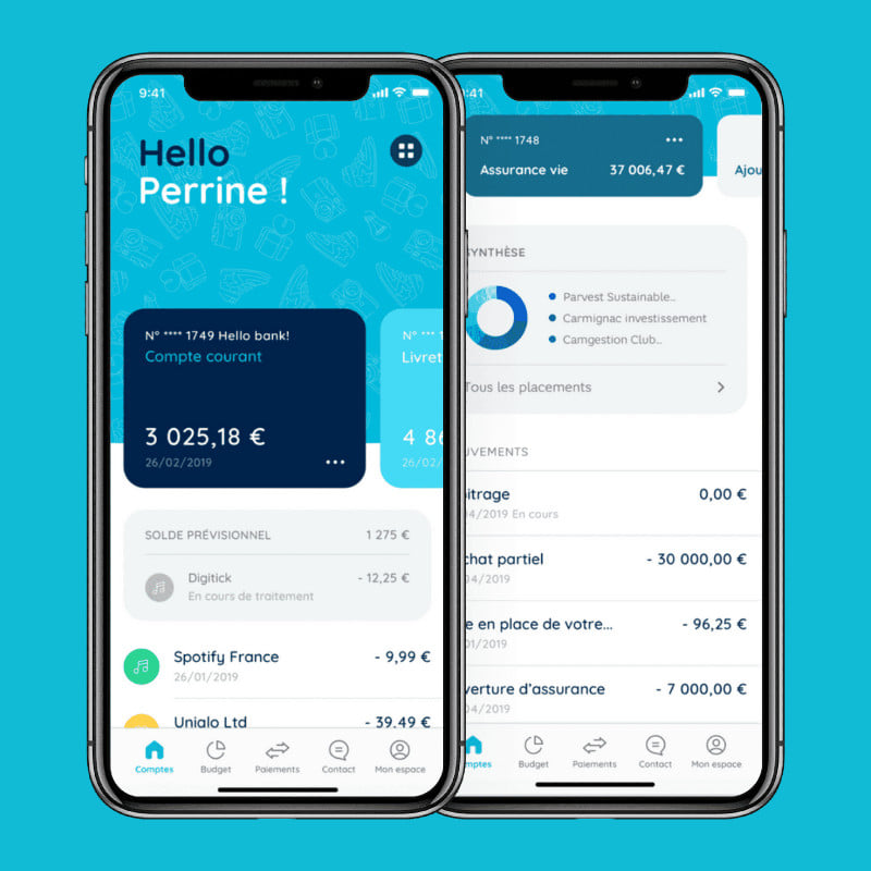 Application Hello bank! : compte courant