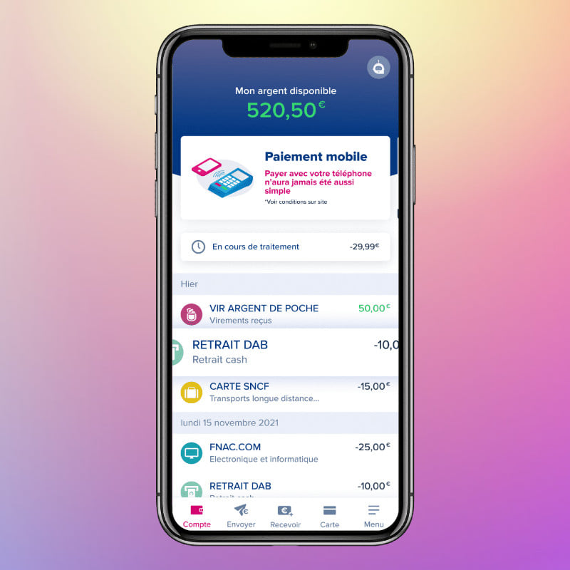 Application BoursoBank Freedom : solde du compte Application BoursoBank Freedom : solde du compte