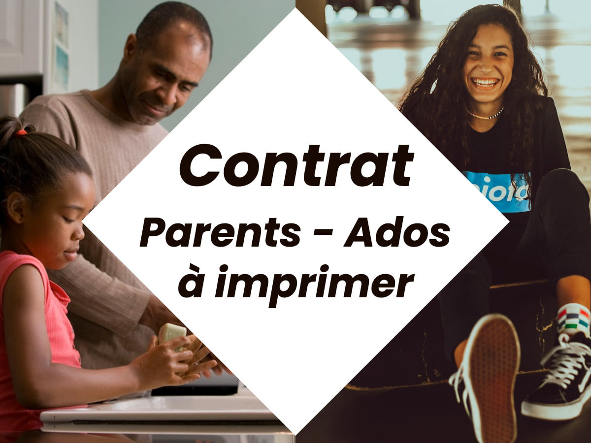 Illustration de l'article : Contrat parent-adolescent : les règles de vie pour la maison à imprimer