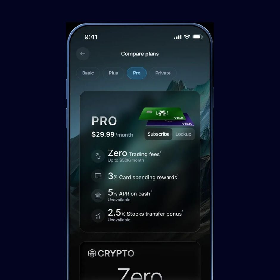 Application Crypto.com : personnalisation Application Crypto.com : personnalisation