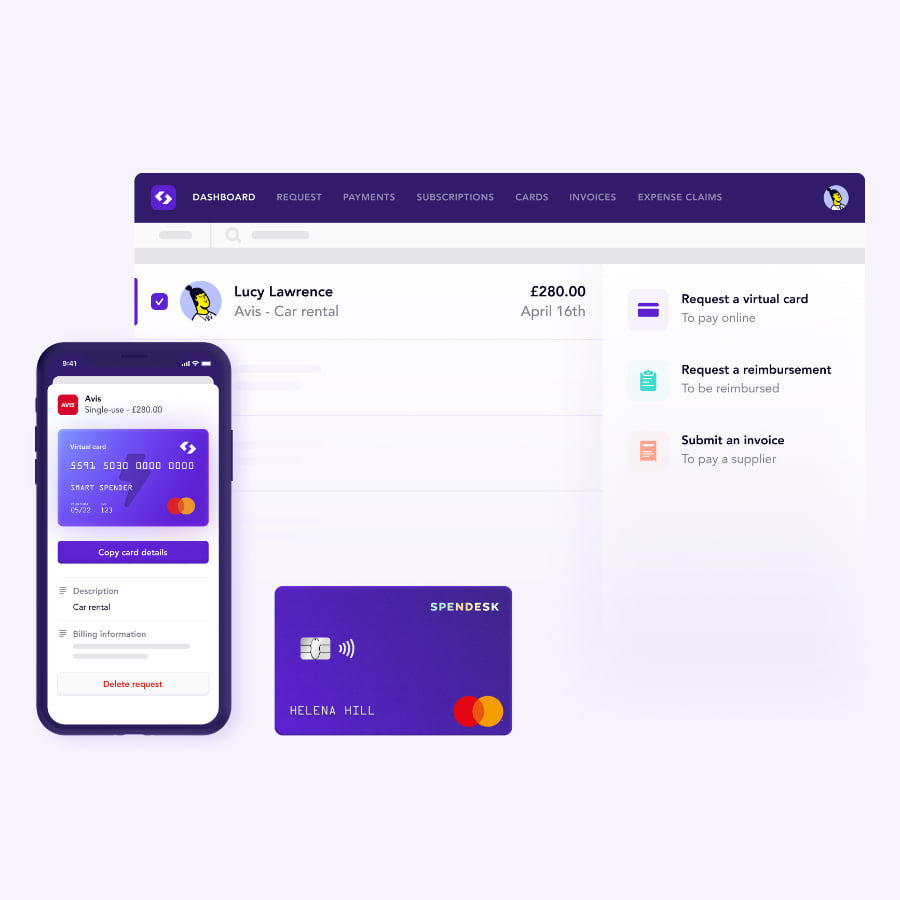 Spendesk : interface de gestion Spendesk : interface de gestion